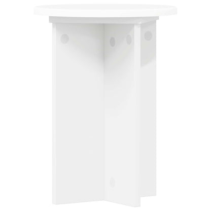 vidaXL Plant Stand 2 pcs White Ø29.5 x 40 cm Engineered Wood