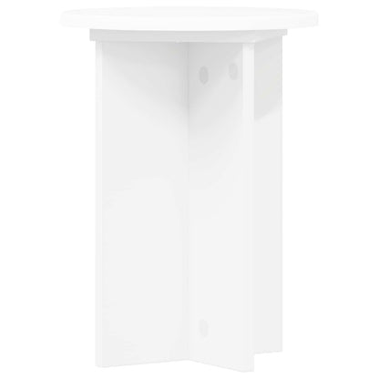 vidaXL Plant Stand 2 pcs White Ø29.5 x 40 cm Engineered Wood