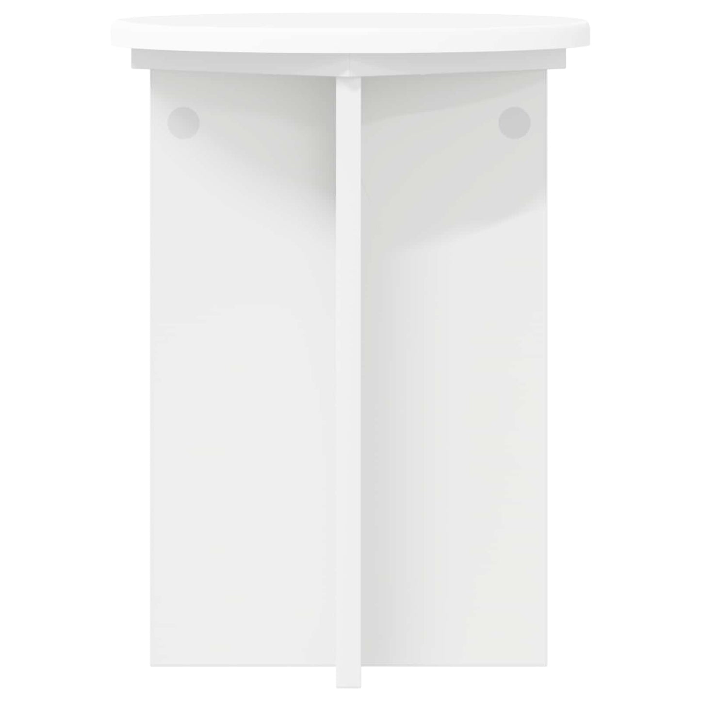 vidaXL Plant Stand 2 pcs White Ø29.5 x 40 cm Engineered Wood