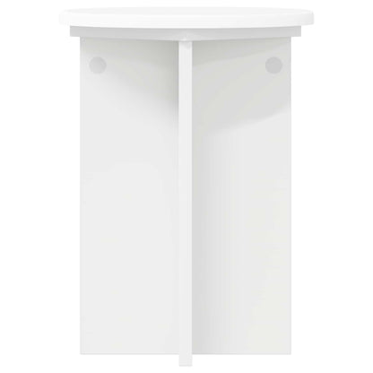 vidaXL Plant Stand 2 pcs White Ø29.5 x 40 cm Engineered Wood