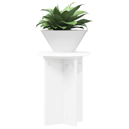 vidaXL Plant Stand 2 pcs White Ø29.5 x 40 cm Engineered Wood