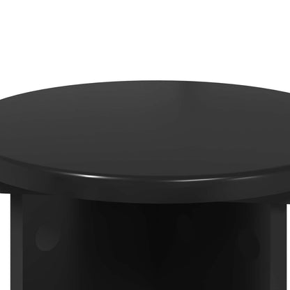 vidaXL Plant Stand 2 pcs Black Ø29.5 x 40 cm Engineered Wood