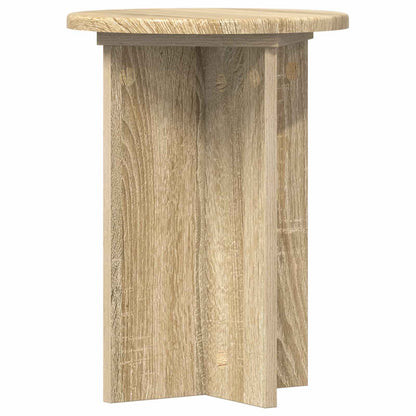 vidaXL Plant Stand 2 pcs Sonoma Oak Ø29.5 x 40 cm Engineered Wood