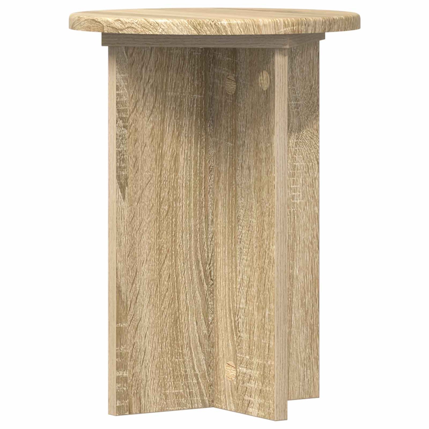 vidaXL Plant Stand 2 pcs Sonoma Oak Ø29.5 x 40 cm Engineered Wood