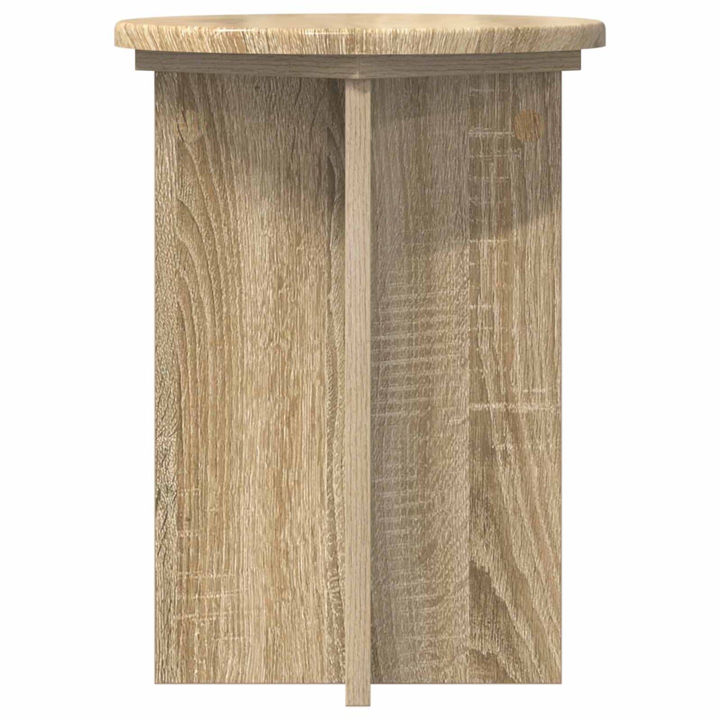 vidaXL Plant Stand 2 pcs Sonoma Oak Ø29.5 x 40 cm Engineered Wood