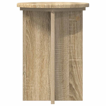 vidaXL Plant Stand 2 pcs Sonoma Oak Ø29.5 x 40 cm Engineered Wood