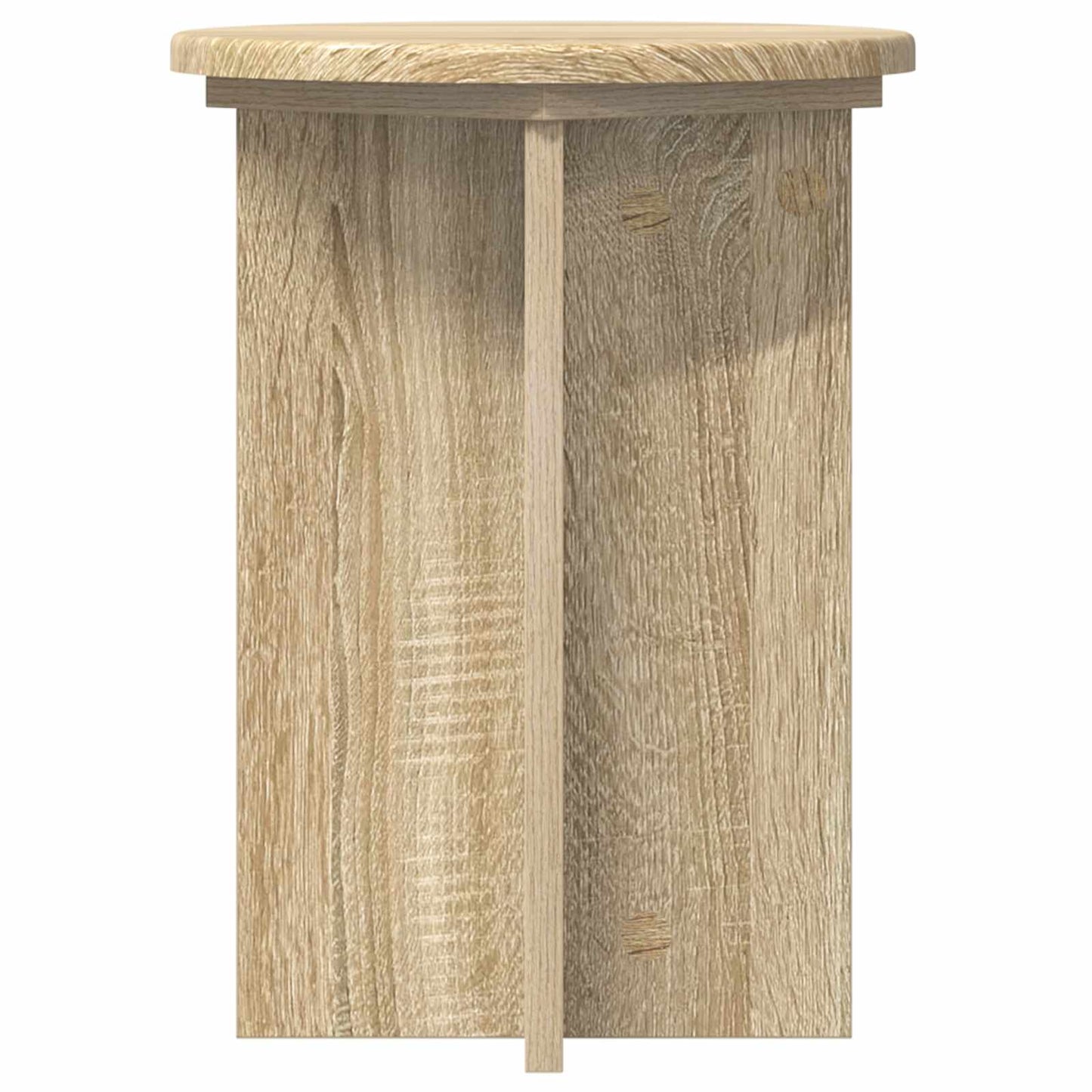 vidaXL Plant Stand 2 pcs Sonoma Oak Ø29.5 x 40 cm Engineered Wood