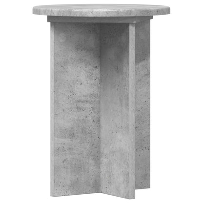 vidaXL Plant Stand 2 pcs Concrete Grey Ø29.5 x 40 cm Engineered Wood