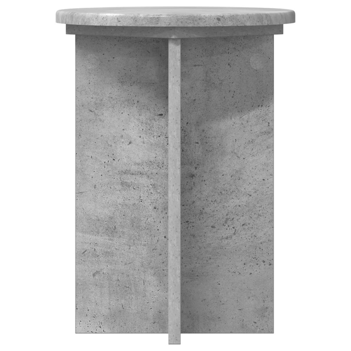 vidaXL Plant Stand 2 pcs Concrete Grey Ø29.5 x 40 cm Engineered Wood