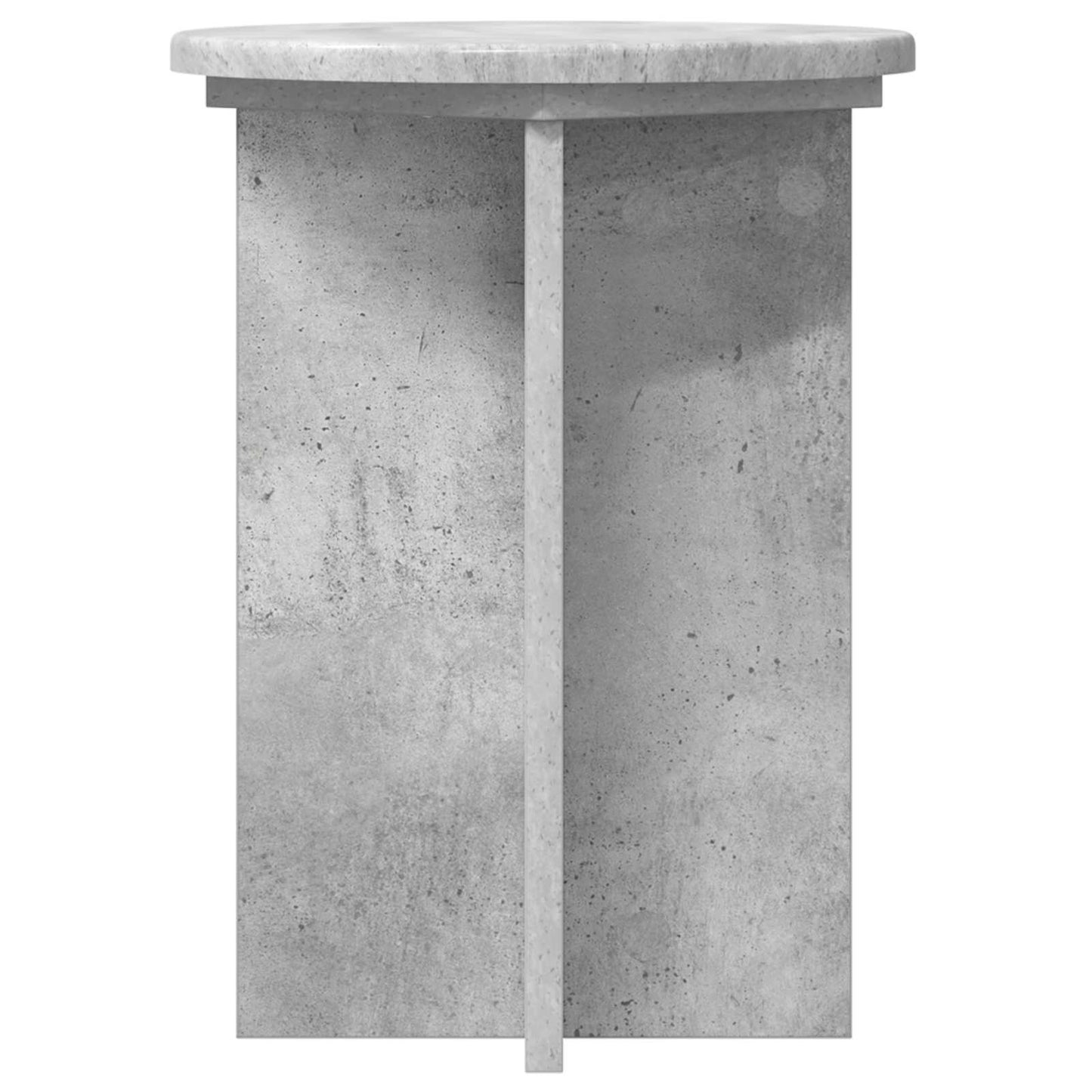 vidaXL Plant Stand 2 pcs Concrete Grey Ø29.5 x 40 cm Engineered Wood