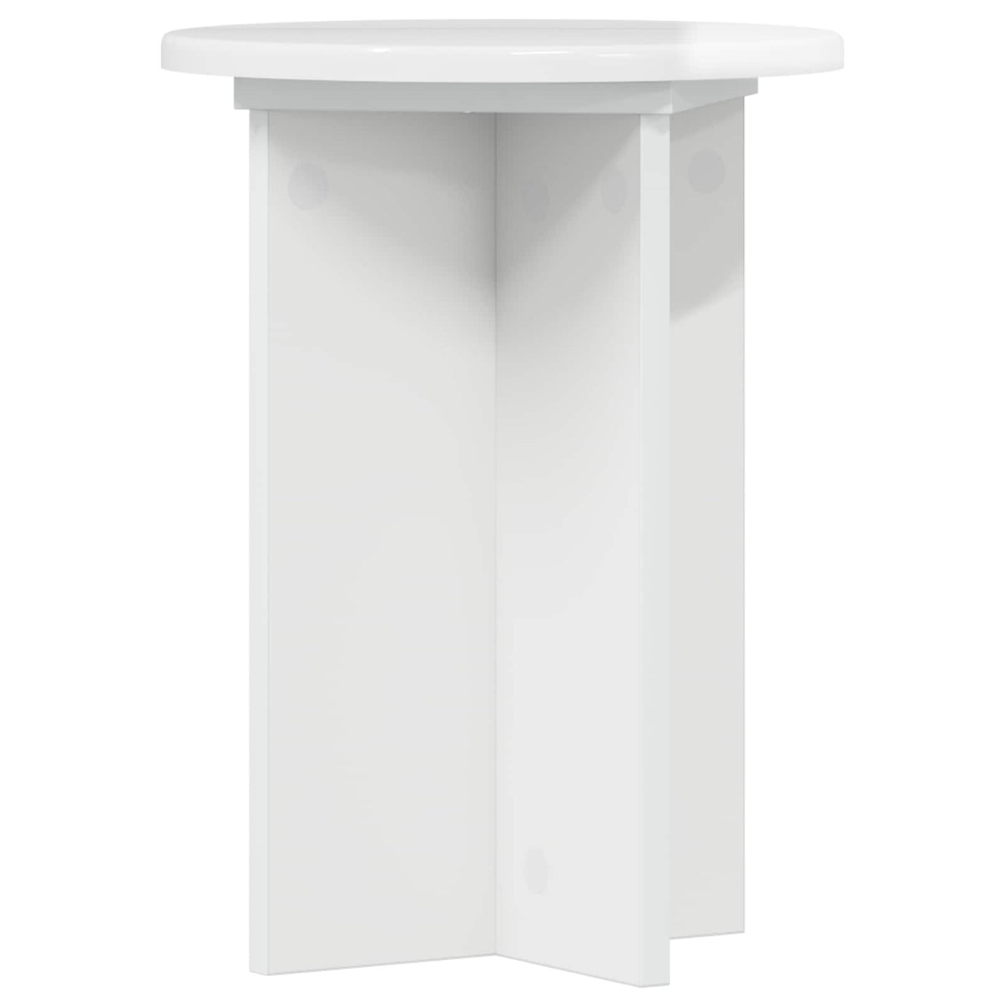 vidaXL Plant Stand 2 pcs High Gloss White Ø29.5 x 40 cm