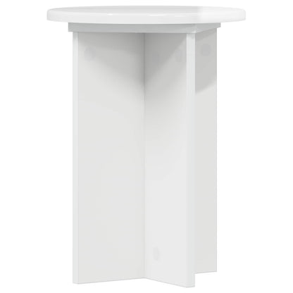 vidaXL Plant Stand 2 pcs High Gloss White Ø29.5 x 40 cm