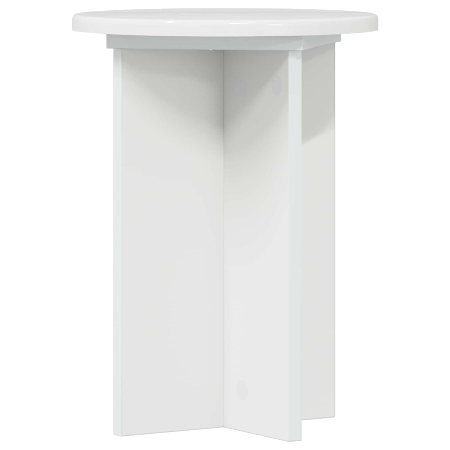 vidaXL Plant Stand 2 pcs High Gloss White Ø29.5 x 40 cm