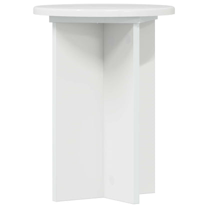 vidaXL Plant Stand 2 pcs High Gloss White Ø29.5 x 40 cm