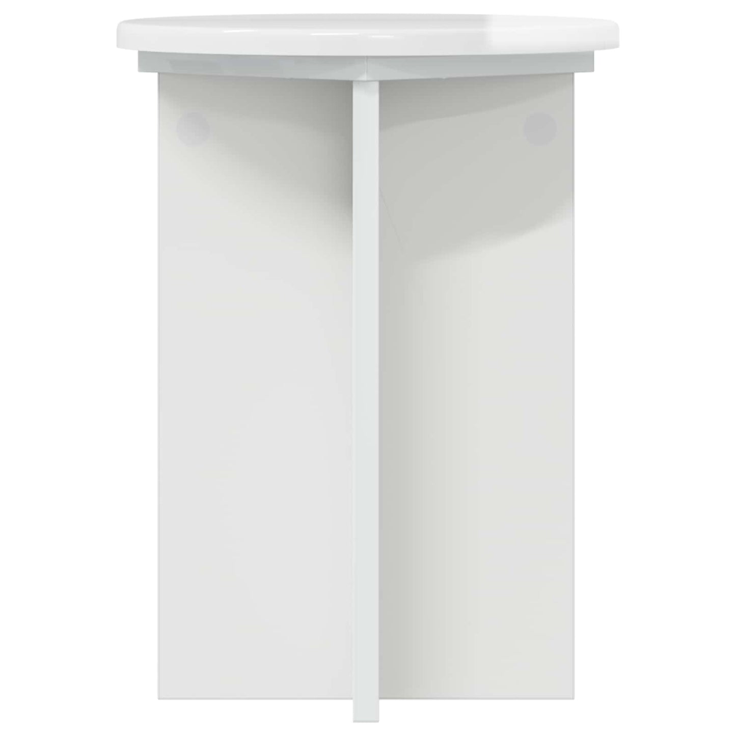 vidaXL Plant Stand 2 pcs High Gloss White Ø29.5 x 40 cm