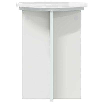 vidaXL Plant Stand 2 pcs High Gloss White Ø29.5 x 40 cm