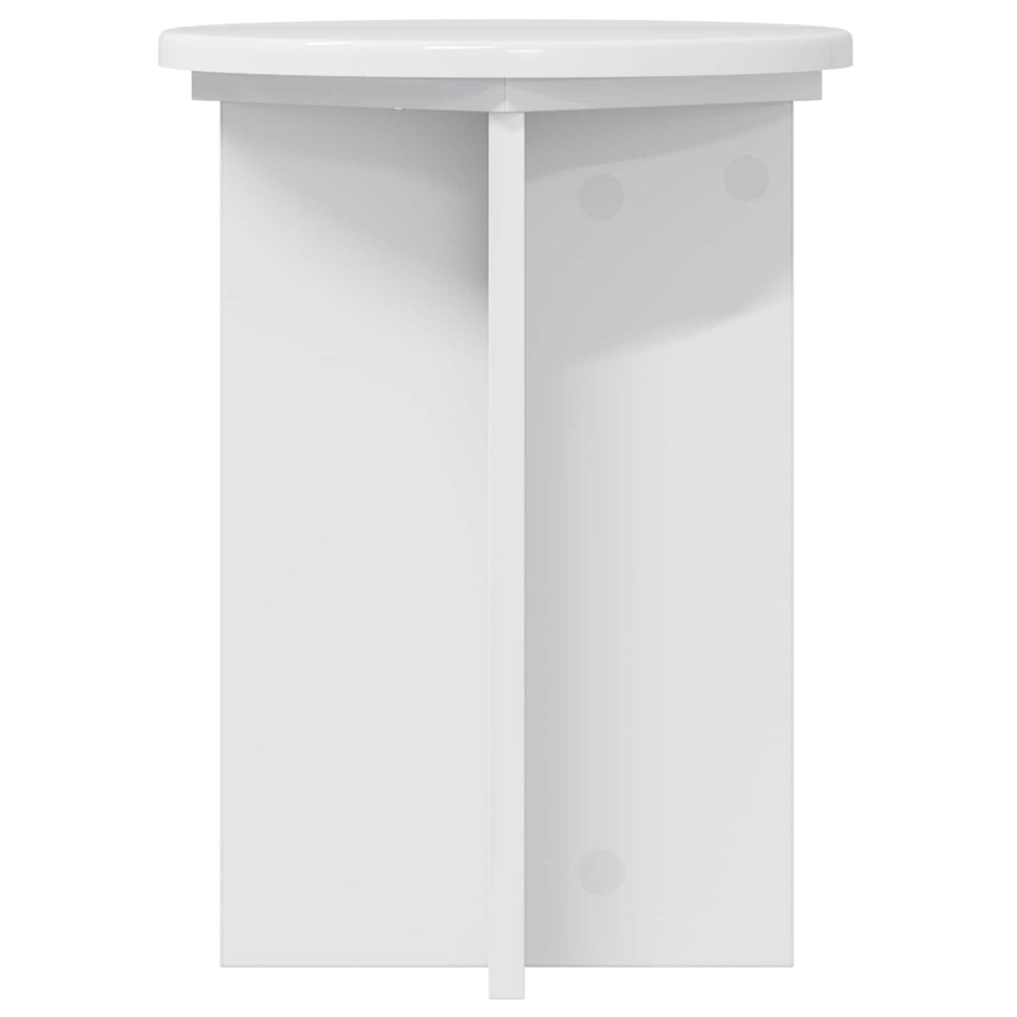 vidaXL Plant Stand 2 pcs High Gloss White Ø29.5 x 40 cm