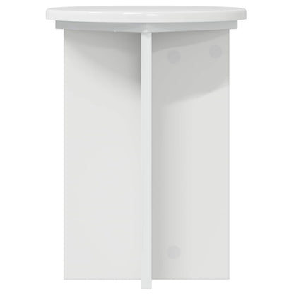 vidaXL Plant Stand 2 pcs High Gloss White Ø29.5 x 40 cm