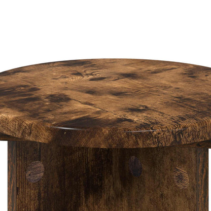vidaXL Plant Stand 2 pcs Smoked Oak Ø29.5 x 40 cm Engineered Wood