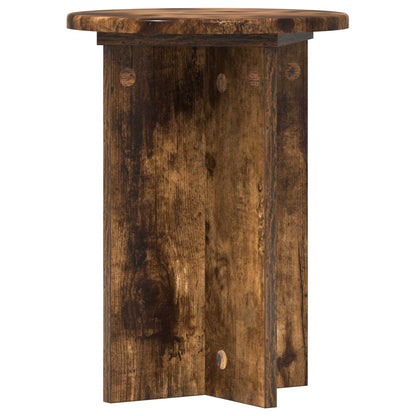 vidaXL Plant Stand 2 pcs Smoked Oak Ø29.5 x 40 cm Engineered Wood