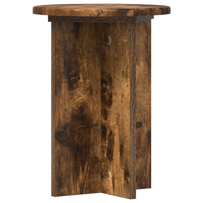 vidaXL Plant Stand 2 pcs Smoked Oak Ø29.5 x 40 cm Engineered Wood