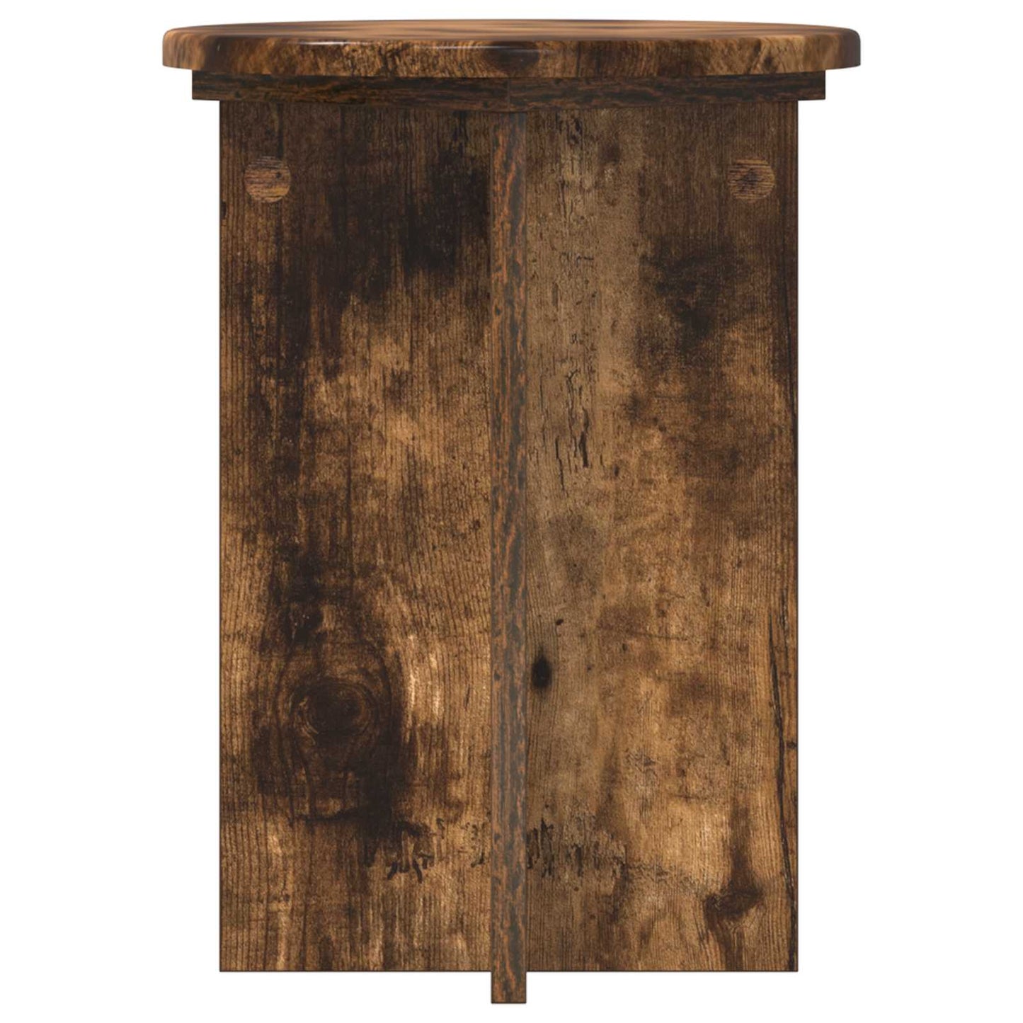 vidaXL Plant Stand 2 pcs Smoked Oak Ø29.5 x 40 cm Engineered Wood
