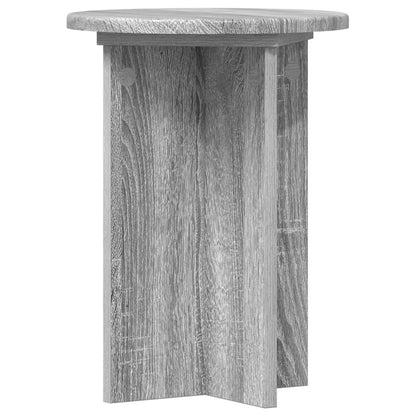 vidaXL Plant Stand 2 pcs Grey Sonoma Ø29.5 x 40 cm Engineered Wood