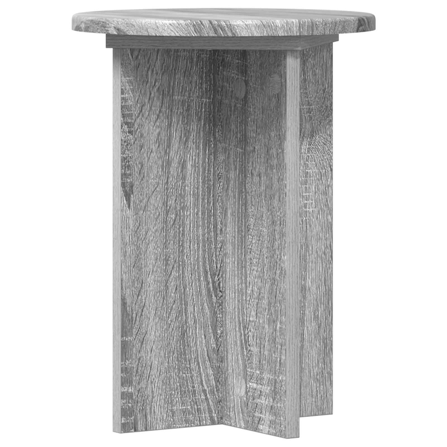 vidaXL Plant Stand 2 pcs Grey Sonoma Ø29.5 x 40 cm Engineered Wood