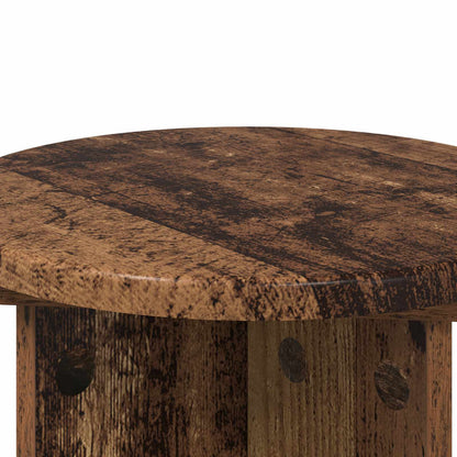 vidaXL Plant Stand 2 pcs Old Wood Ø29.5 x 40 cm Engineered Wood