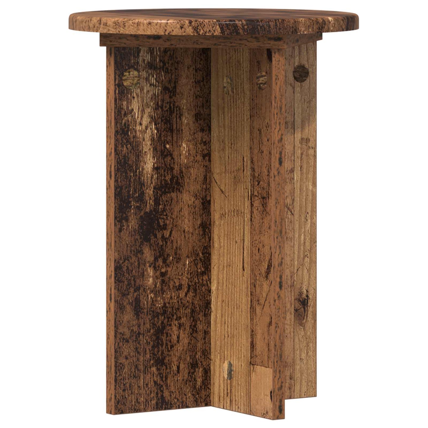 vidaXL Plant Stand 2 pcs Old Wood Ø29.5 x 40 cm Engineered Wood