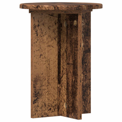 vidaXL Plant Stand 2 pcs Old Wood Ø29.5 x 40 cm Engineered Wood