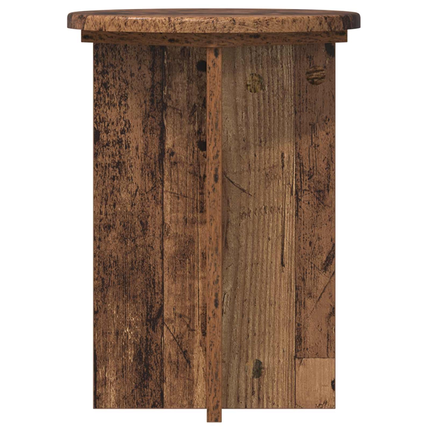 vidaXL Plant Stand 2 pcs Old Wood Ø29.5 x 40 cm Engineered Wood