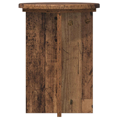 vidaXL Plant Stand 2 pcs Old Wood Ø29.5 x 40 cm Engineered Wood