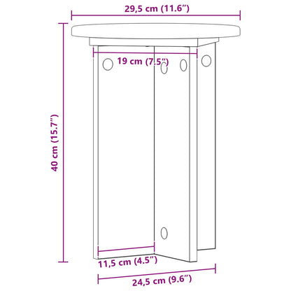 vidaXL Plant Stand 2 pcs Old Wood Ø29.5 x 40 cm Engineered Wood