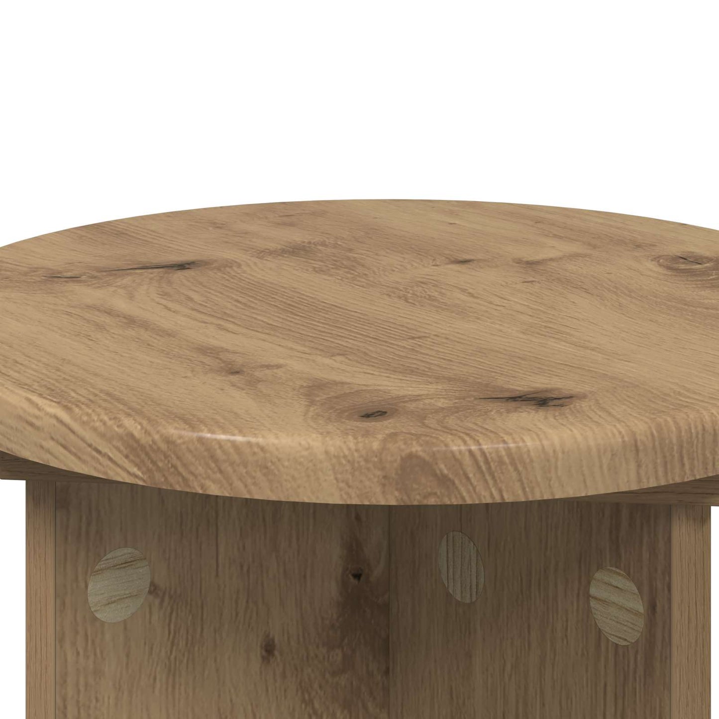 vidaXL Plant Stand 2 pcs Artisan Oak Ø29.5 x 40 cm Engineered Wood
