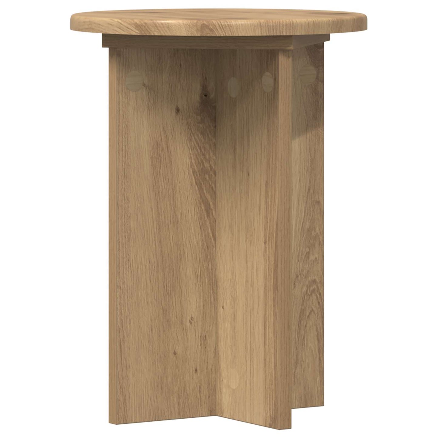 vidaXL Plant Stand 2 pcs Artisan Oak Ø29.5 x 40 cm Engineered Wood