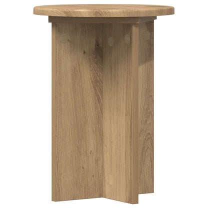 vidaXL Plant Stand 2 pcs Artisan Oak Ø29.5 x 40 cm Engineered Wood