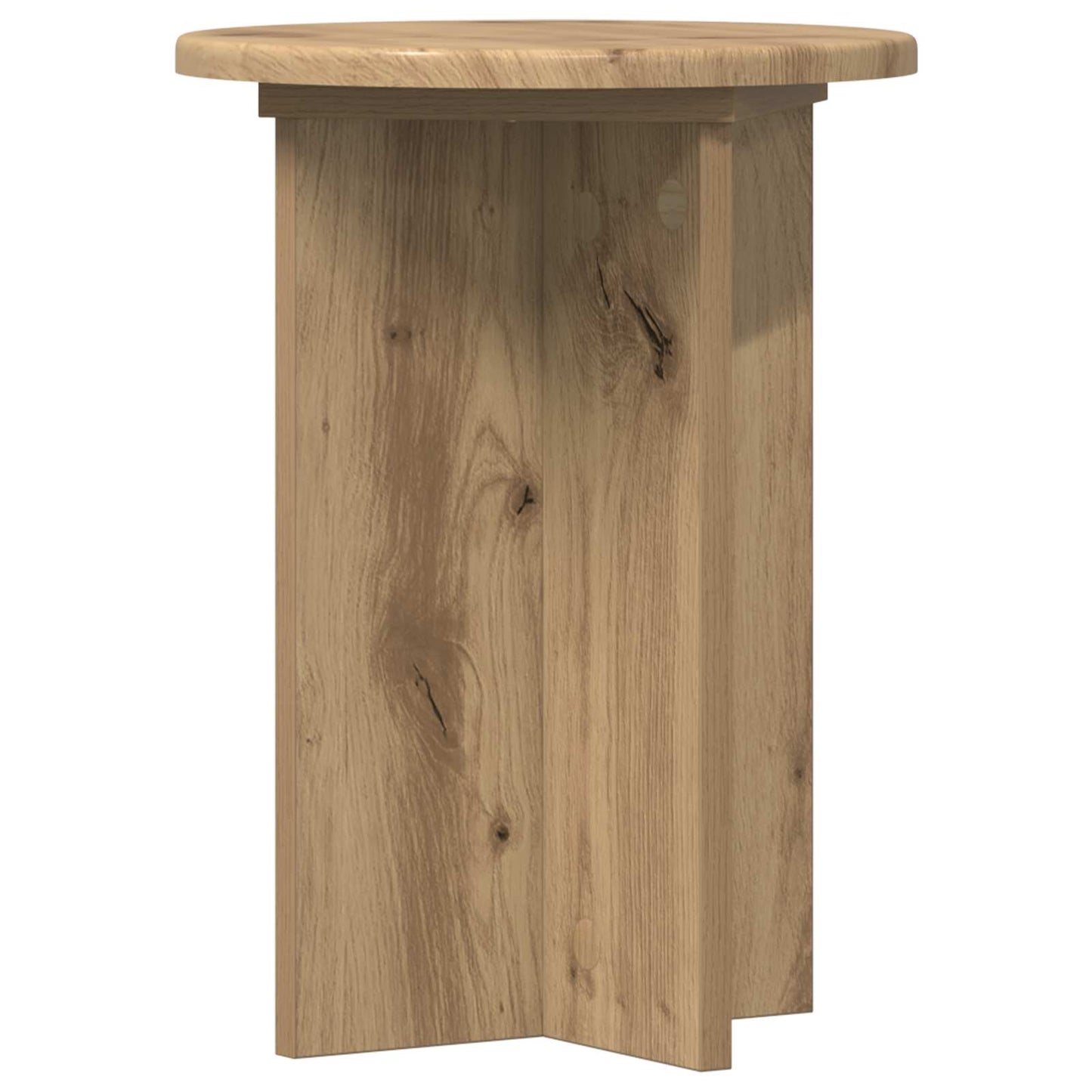 vidaXL Plant Stand 2 pcs Artisan Oak Ø29.5 x 40 cm Engineered Wood