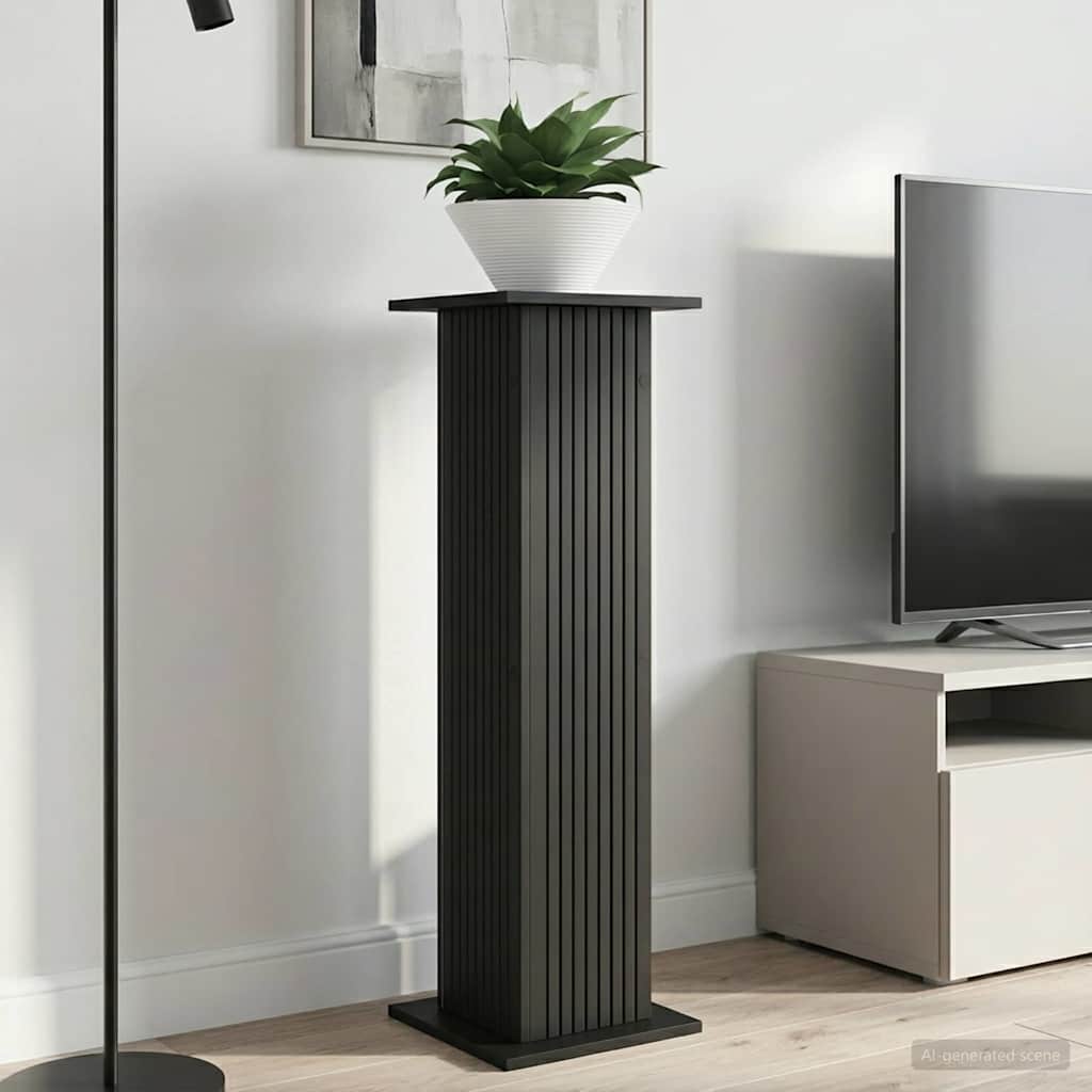 vidaXL Plant Stand 2 pcs Black 30.5 x 30 x 100.5 cm Engineered Wood