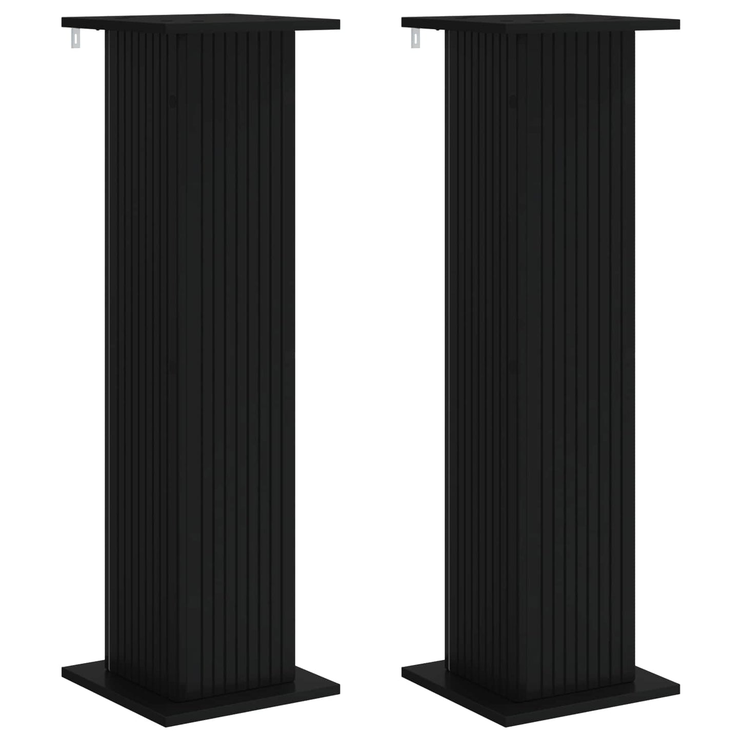 vidaXL Plant Stand 2 pcs Black 30.5 x 30 x 100.5 cm Engineered Wood