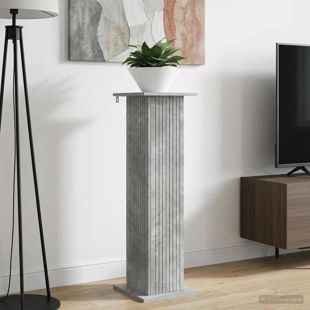 vidaXL Plant Stand Concrete Grey 30.5 x 30 x 100.5 cm Engineered Wood