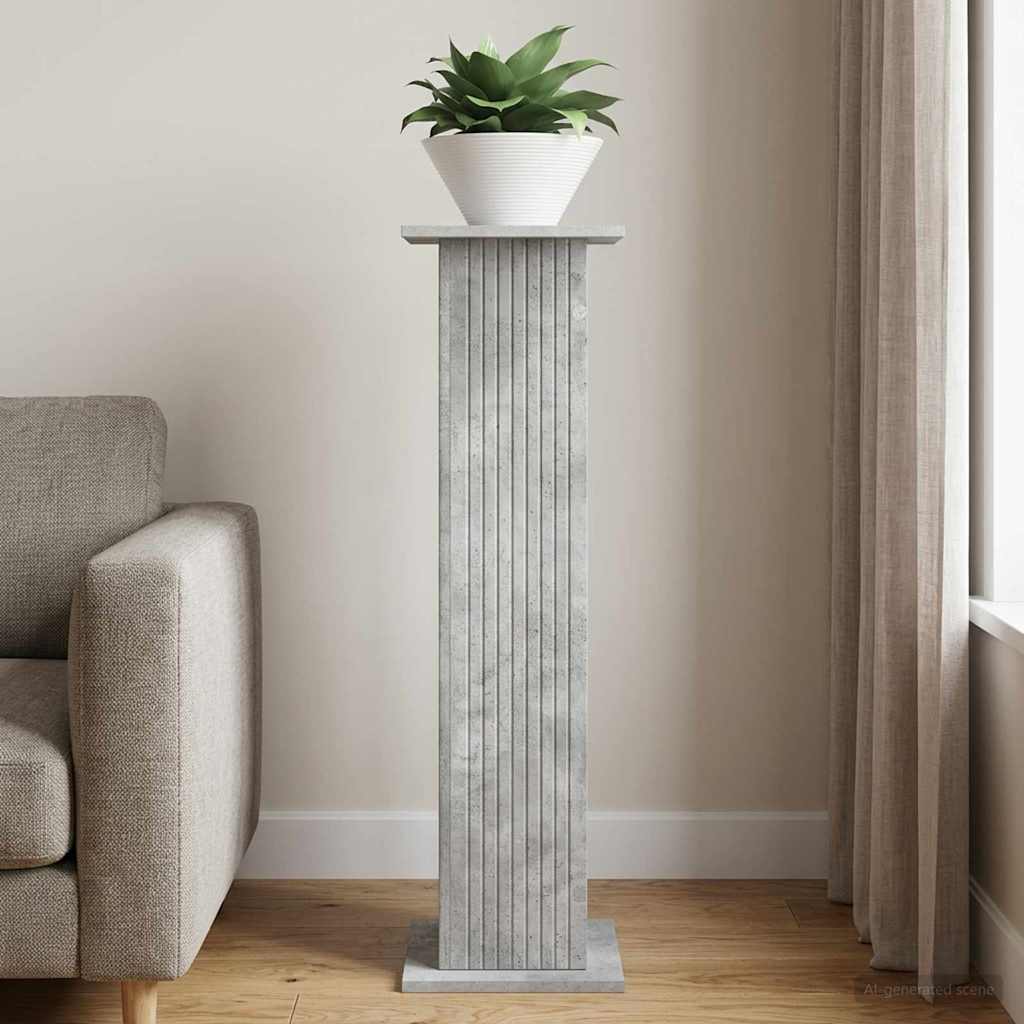 vidaXL Plant Stand Concrete Grey 30.5 x 30 x 100.5 cm Engineered Wood