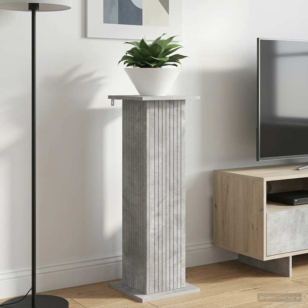 vidaXL Plant Stand 2 pcs Concrete Grey 30.5 x 30 x 100.5 cm