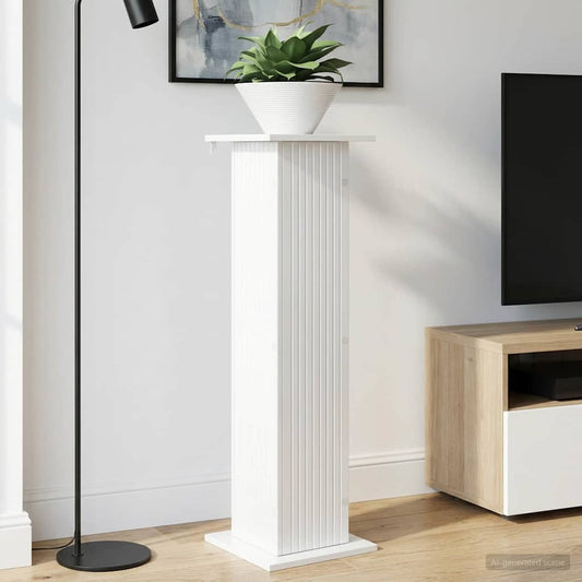 vidaXL Plant Stand High Gloss White 30.5 x 30 x 100.5 cm