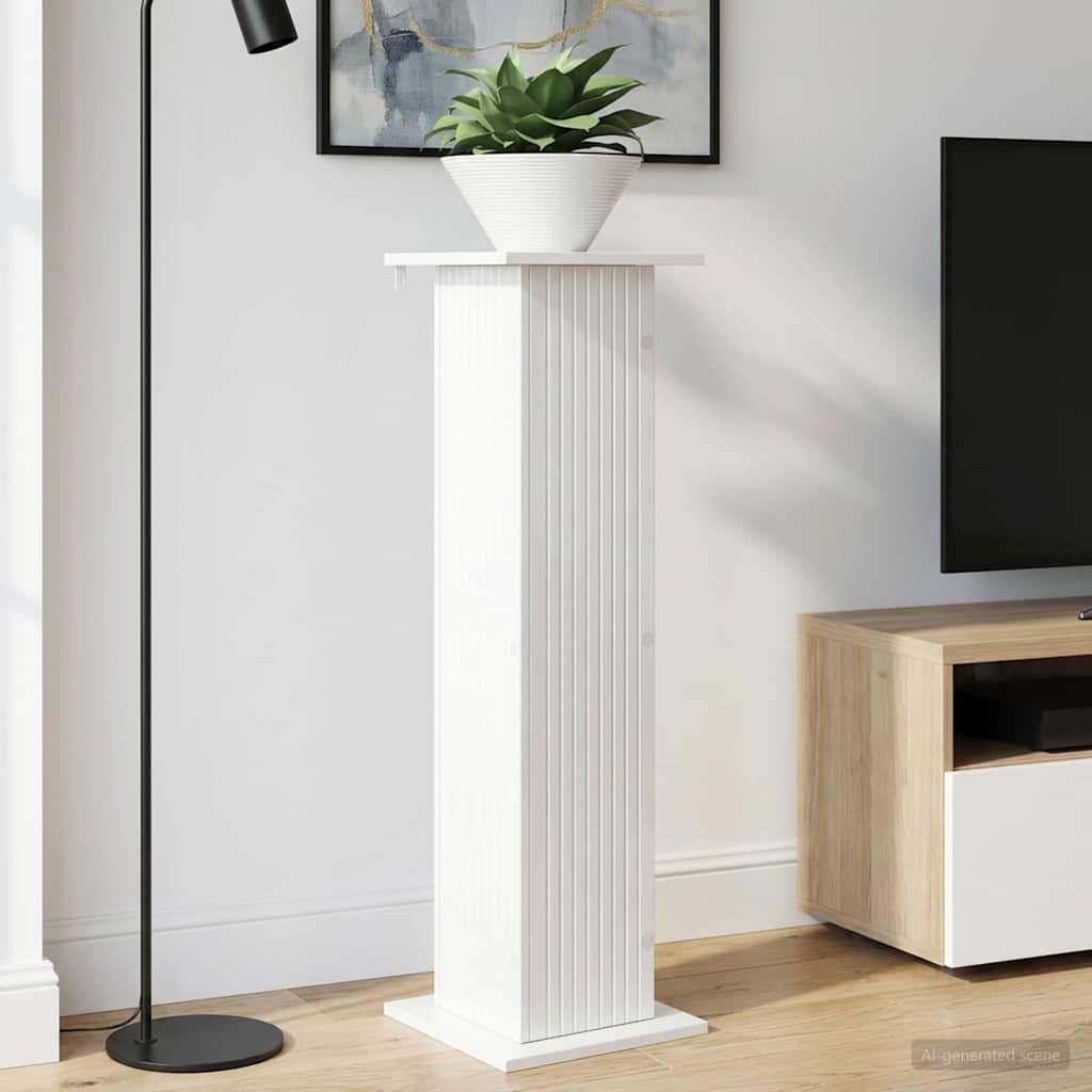 vidaXL Plant Stand High Gloss White 30.5 x 30 x 100.5 cm