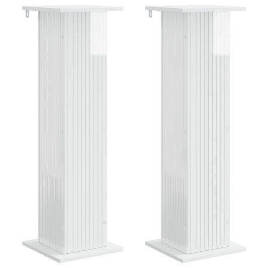 vidaXL Plant Stand 2 pcs High Gloss White 30.5 x 30 x 100.5 cm