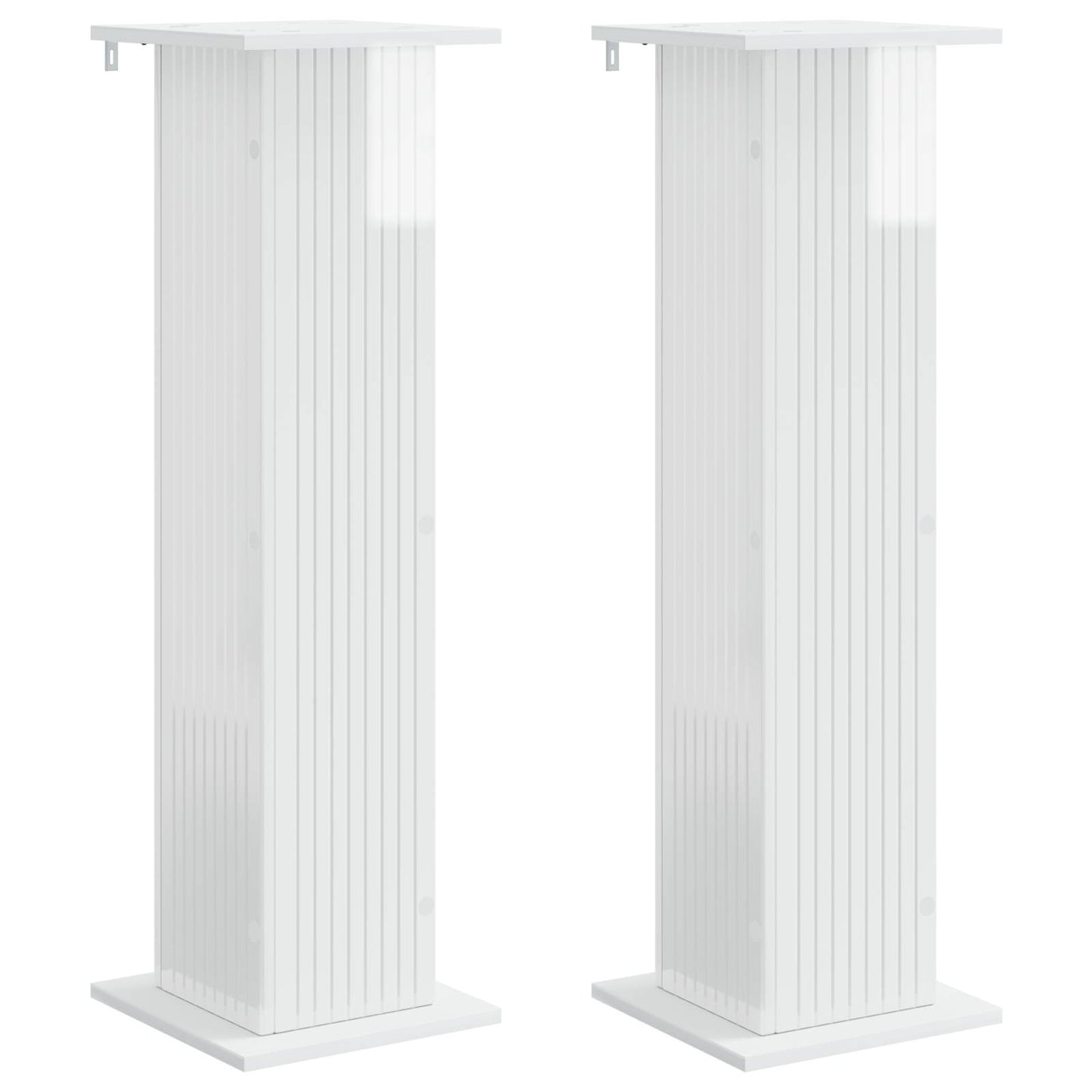 vidaXL Plant Stand 2 pcs High Gloss White 30.5 x 30 x 100.5 cm