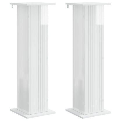 vidaXL Plant Stand 2 pcs High Gloss White 30.5 x 30 x 100.5 cm