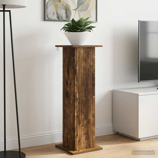 vidaXL Plant Stand 2 pcs Smoked Oak 30.5 x 30 x 100.5 cm