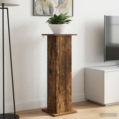 vidaXL Plant Stand 2 pcs Smoked Oak 30.5 x 30 x 100.5 cm